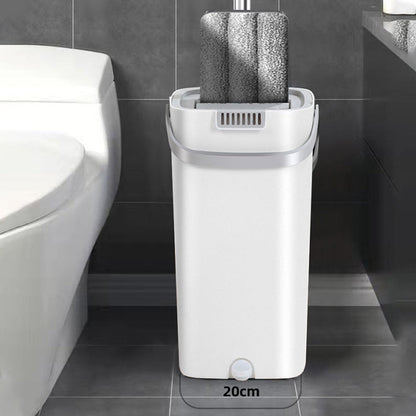 Floor Mop Two-Compartment Bucket Self-Wringing 360 Degree Microfiber