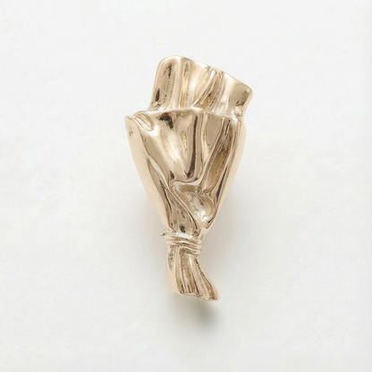 Flower Brooch Mini Vase For Real Flowers Mirror Gloss