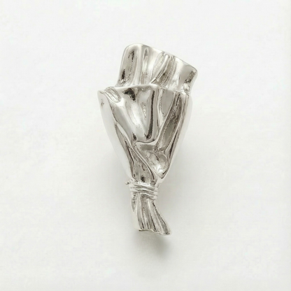 Flower Brooch Mini Vase For Real Flowers Mirror Gloss