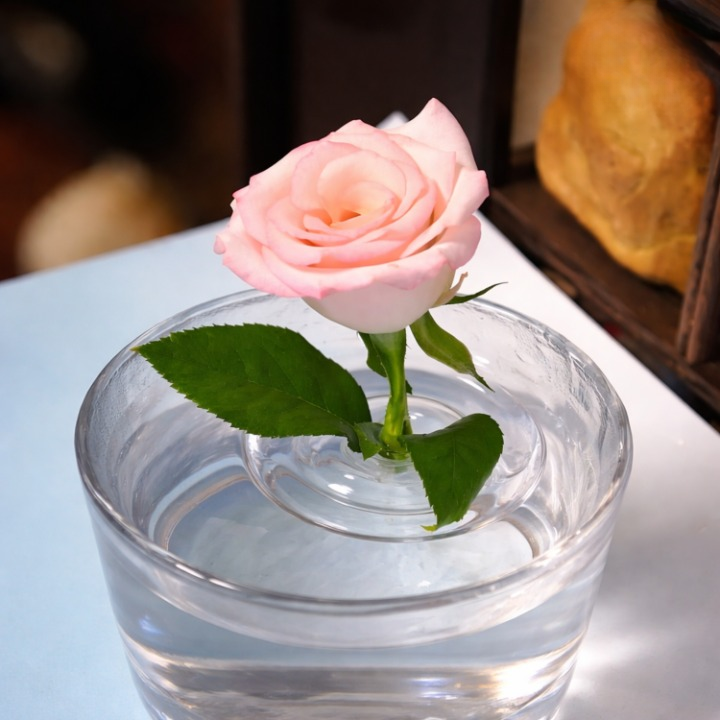 Flower Floats Crystal Clear Textured Edge Set of 10