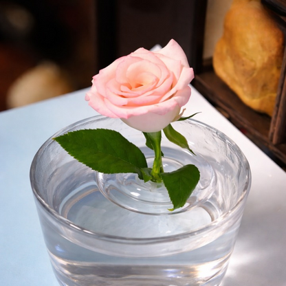 Flower Floats Crystal Clear Textured Edge Set of 10