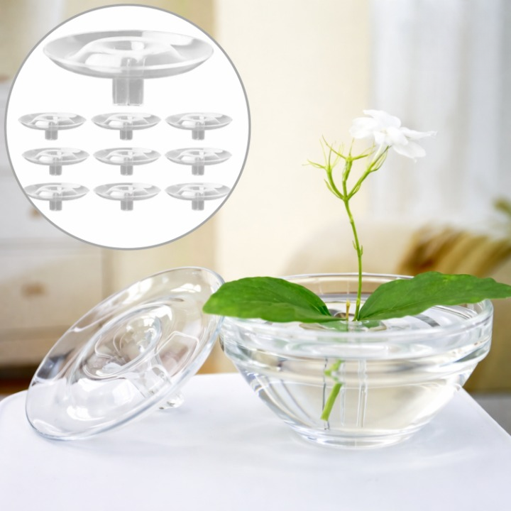 Flower Floats Crystal Clear Textured Edge Set of 10