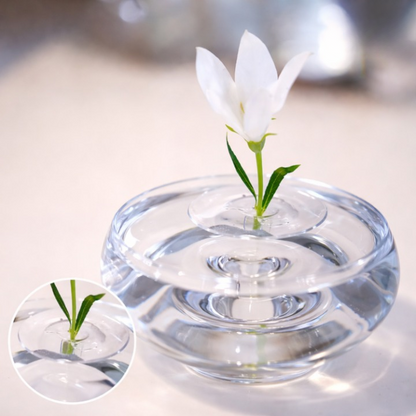 Flower Floats Crystal Clear Textured Edge Set of 10