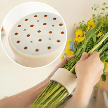 Flower Stem Holder Set of 2 Perforated Round Grid