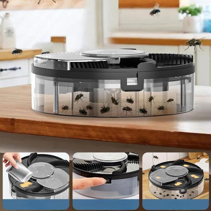 Fly Trap Automatic Rotating USB Rechargeable & Chemical-Free