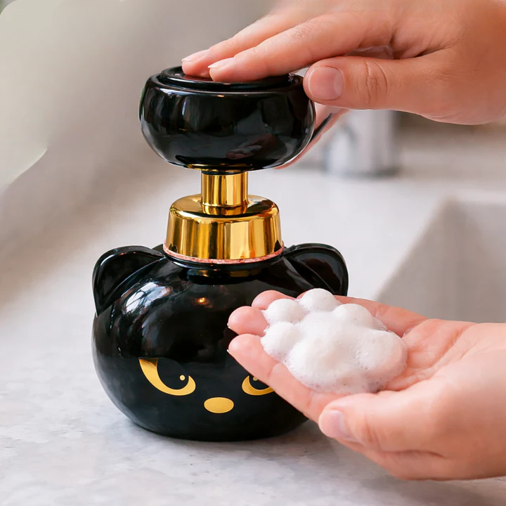 Foam Soap Dispenser Touchless Infrared Refillable Black Bear