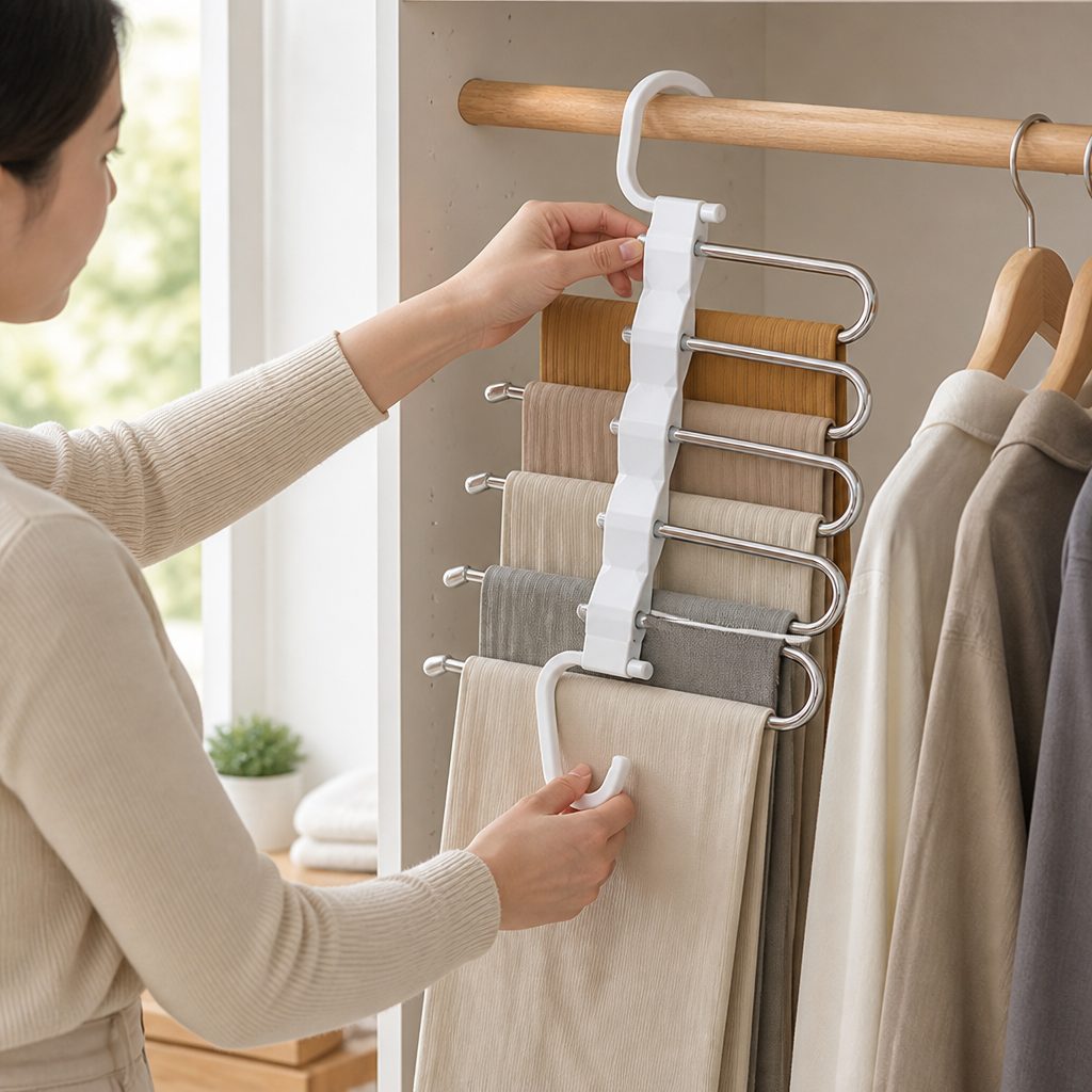 Foldable 5-Tier Non-Slip Pants Hanger