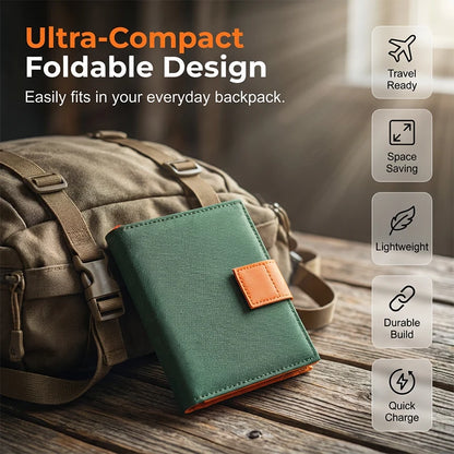 Foldable Solar Charger Compact Lightweight USB Ports