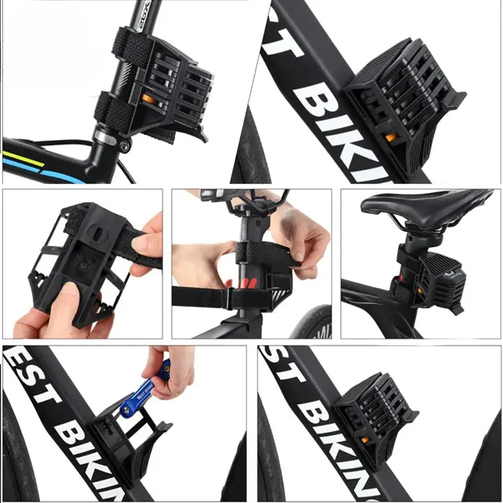 Folding Bike Lock Hardened Steel Drill-Resistant Cylinder