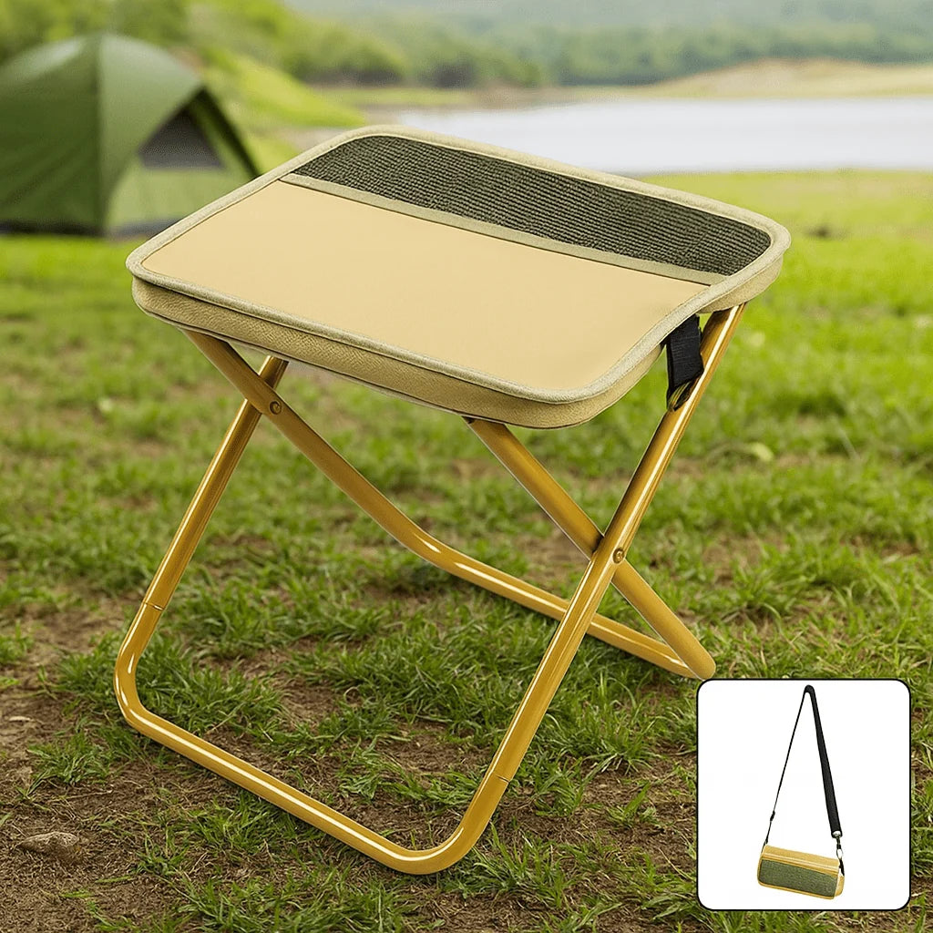Folding Camping Chair Ultra-Portable Waterproof Seat & Carry Bag