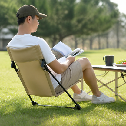 Folding Camping Chair Ultralight Aluminum Frame & Padded Seat