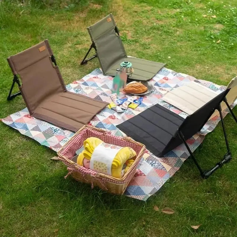 Folding Floor Chair Padded Seat Adjustable Backrest