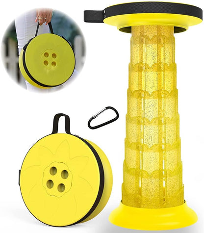 Folding Stool Telescopic Height-Adjustable Ultralight 441 Pound Capacity