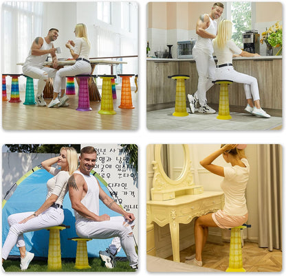 Folding Stool Telescopic Height-Adjustable Ultralight 441 Pound Capacity