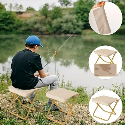 Folding Stool Ultralight & Compact Stainless Steel Frame