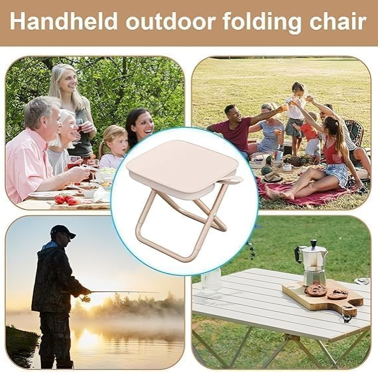 Folding Stool Ultralight & Compact Stainless Steel Frame