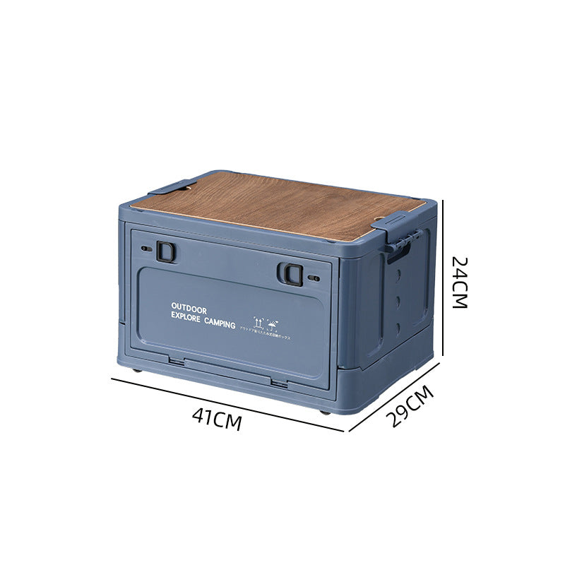 Folding Storage Box 30L Wooden Lid