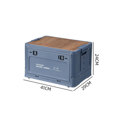 Folding Storage Box 30L Wooden Lid