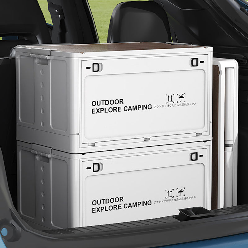 Folding Storage Box 30L Wooden Lid