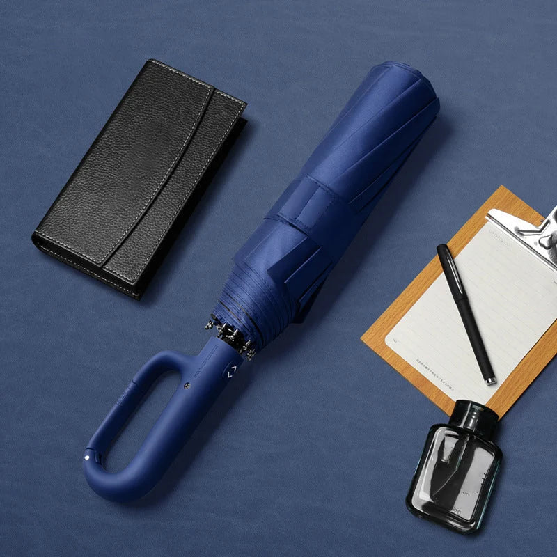 Folding Umbrella UV-Blocking & Wind-Resistant Semi-Automatic Opening