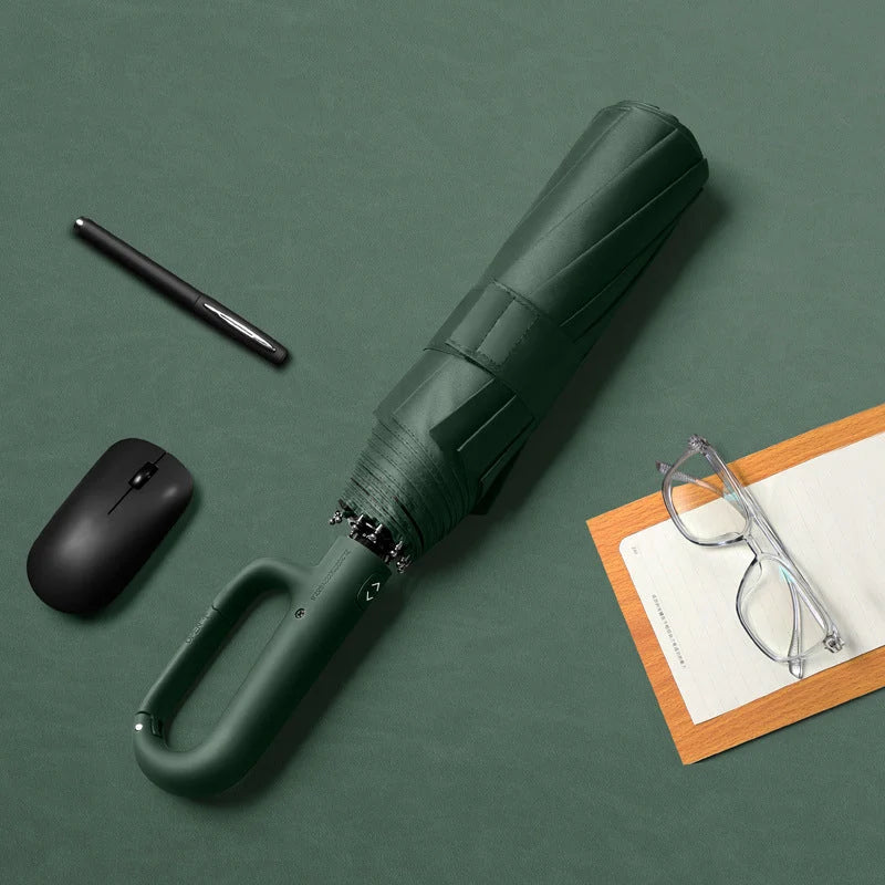 Folding Umbrella UV-Blocking & Wind-Resistant Semi-Automatic Opening