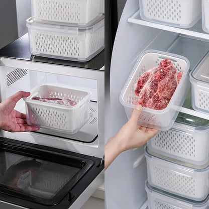 Food Storage Set Airtight Silicone Seal Removable Strainer