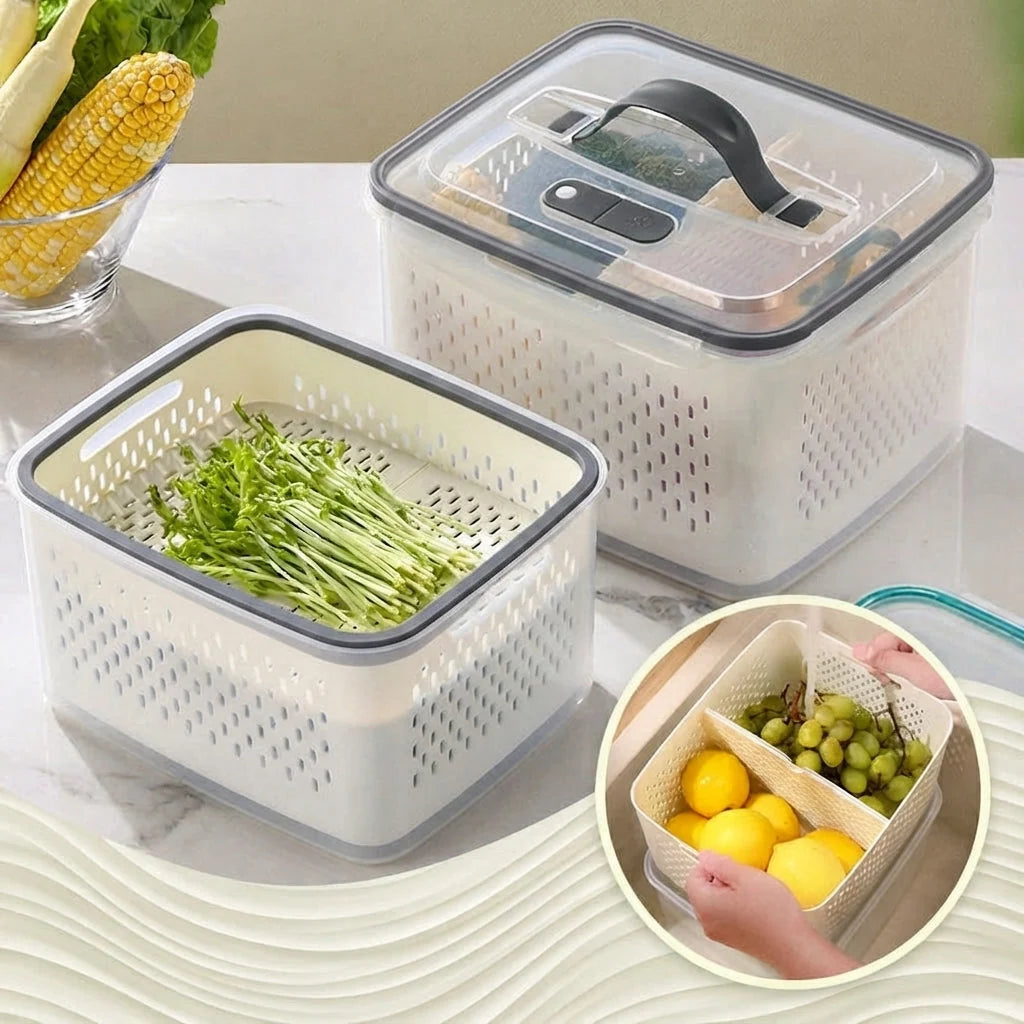 Food Storage Set Airtight Silicone Seal Removable Strainer