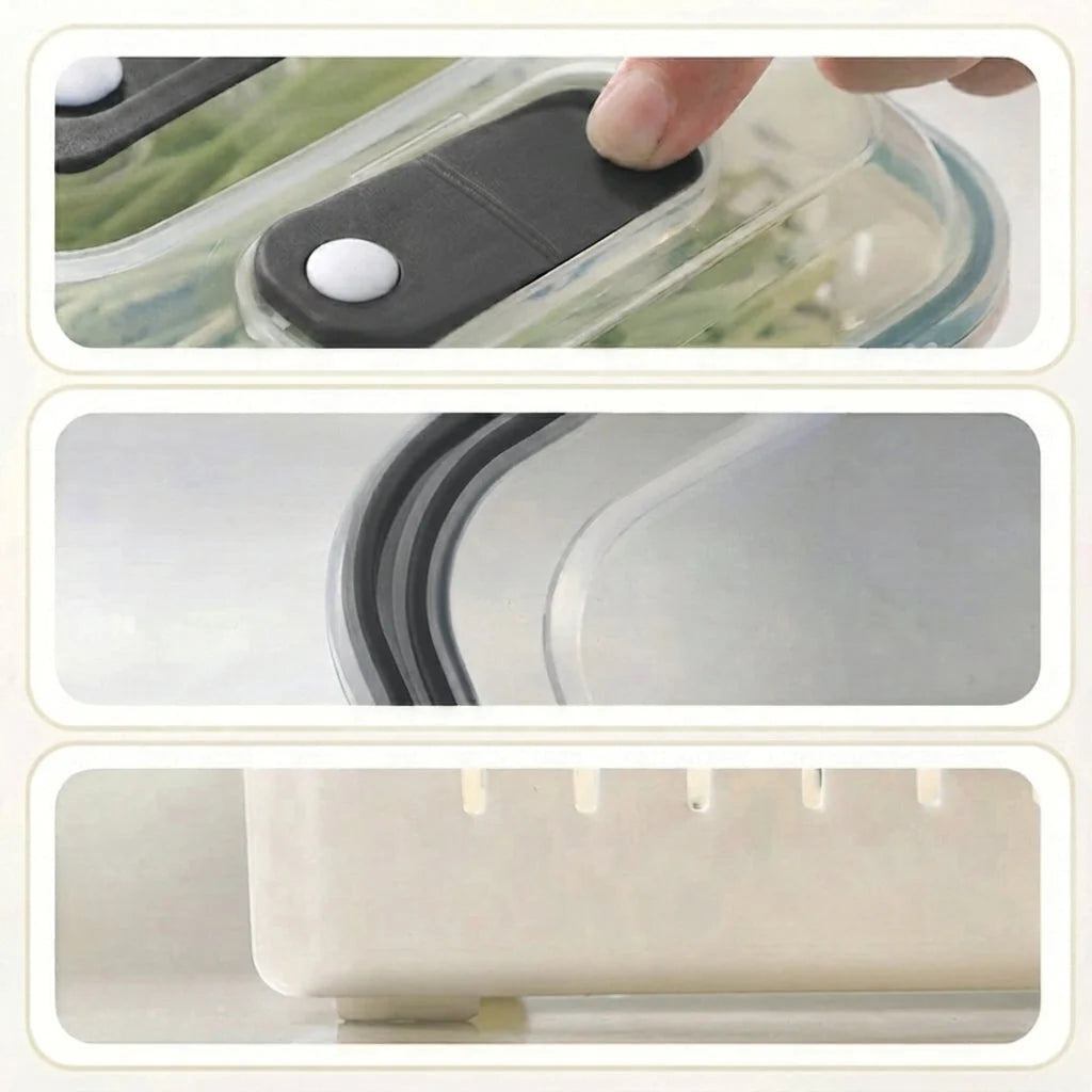 Food Storage Set Airtight Silicone Seal Removable Strainer