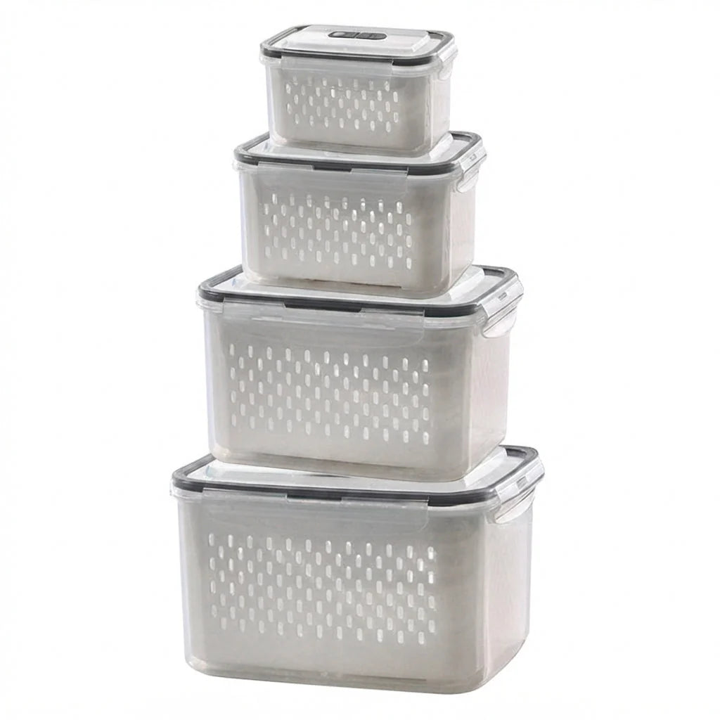 Food Storage Set Airtight Silicone Seal Removable Strainer