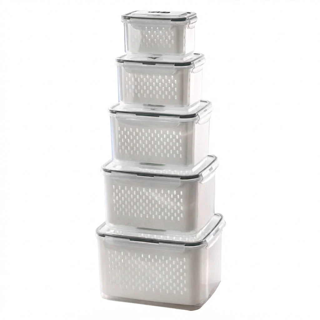 Food Storage Set Airtight Silicone Seal Removable Strainer