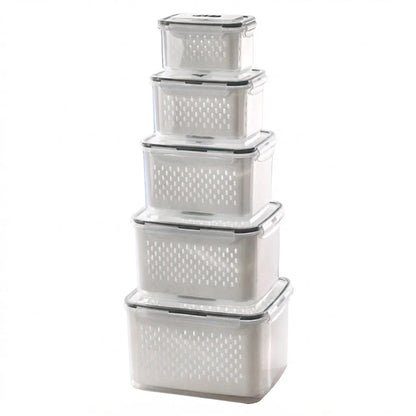 Food Storage Set Airtight Silicone Seal Removable Strainer