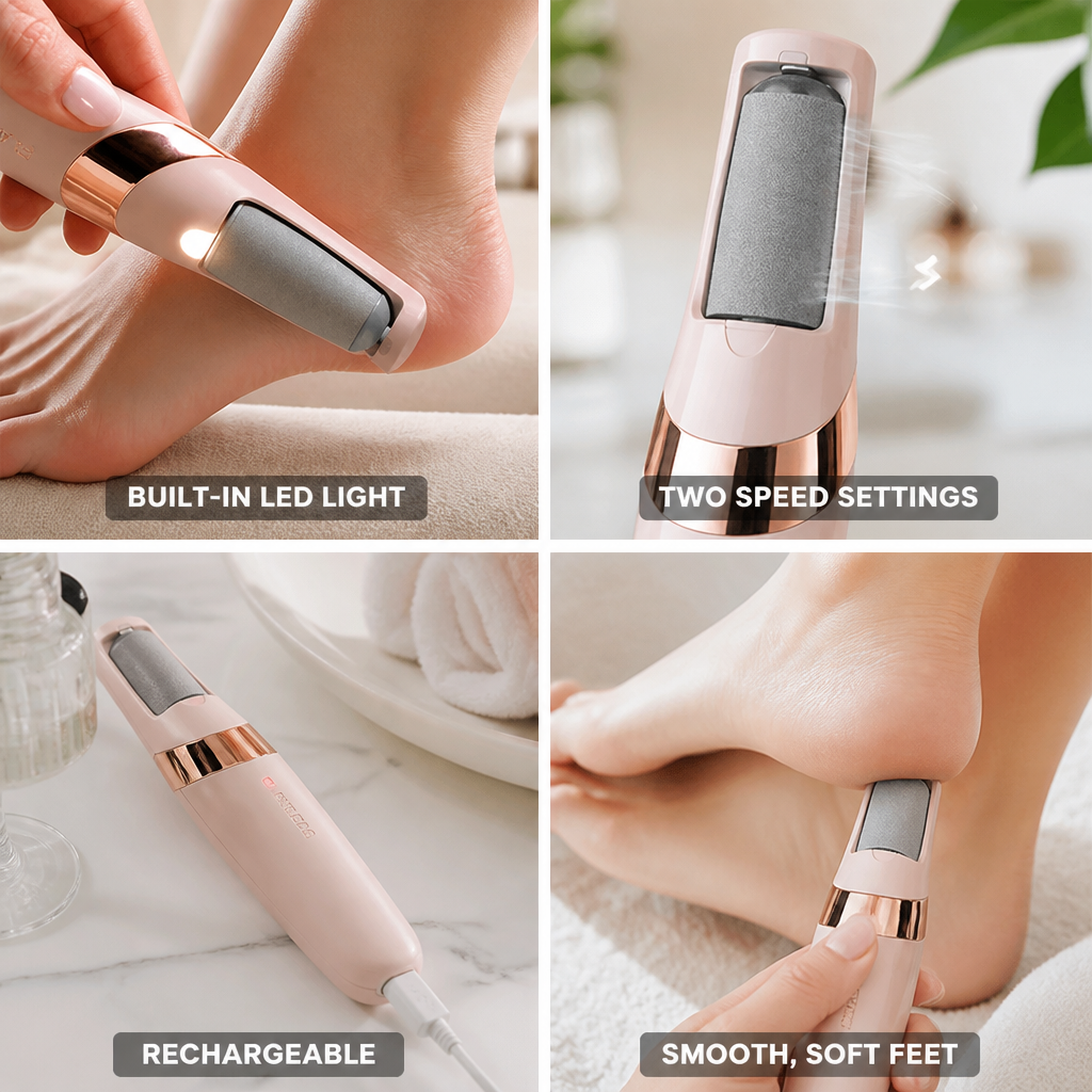 Foot Callus Remover Rechargeable Two-Speed Built-In LED