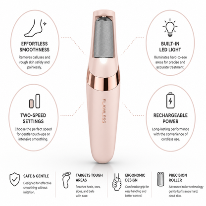 Foot Callus Remover Rechargeable Two-Speed Built-In LED