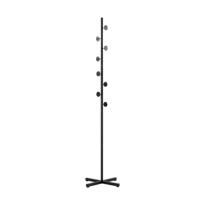 Freestanding Coat Rack Powder-Coated Metal Multiple Hooks
