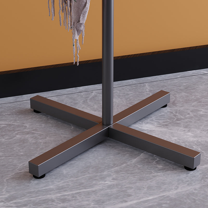 Freestanding Coat Rack Powder-Coated Metal Multiple Hooks