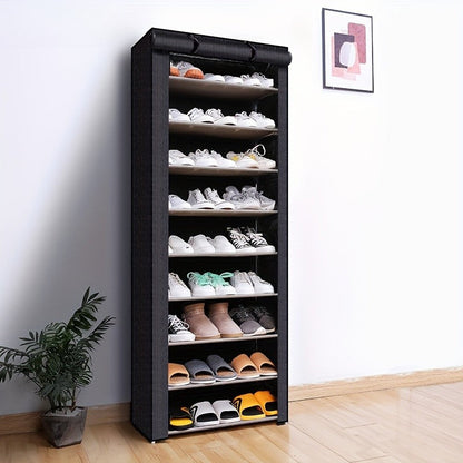 Freestanding Shoe Cabinet Tool-Free Assembly Breathable Zipper Cover