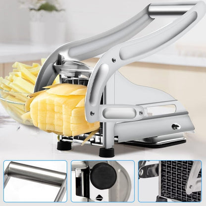 French Fry Cutter Stainless Steel Ergonomic Lever