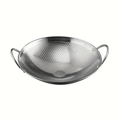 Frying Pan Stainless Steel Honeycomb Non-Stick Scratch-Resistant