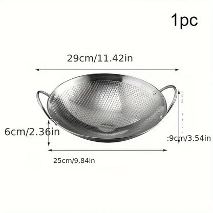 Frying Pan Stainless Steel Honeycomb Non-Stick Scratch-Resistant