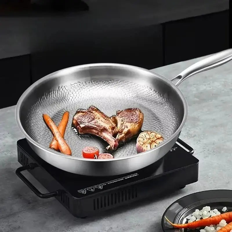 Frying Pan Titanium-Coated Nonstick & Hand-Hammered