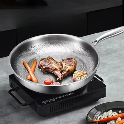 Frying Pan Titanium-Coated Nonstick & Hand-Hammered