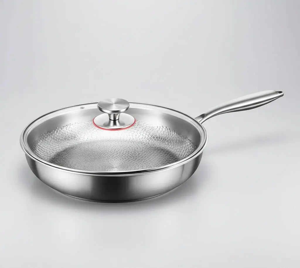 Frying Pan Titanium-Coated Nonstick & Hand-Hammered