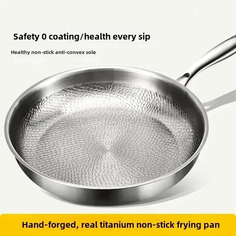 Frying Pan Titanium-Coated Nonstick & Hand-Hammered