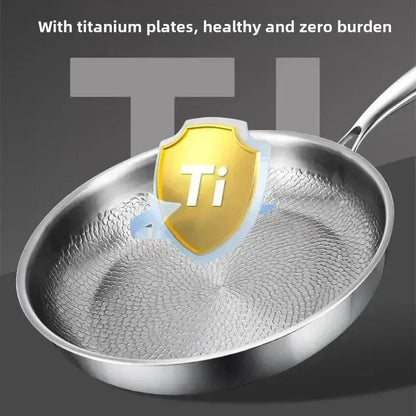 Frying Pan Titanium-Coated Nonstick & Hand-Hammered