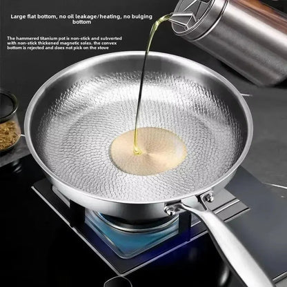 Frying Pan Titanium-Coated Nonstick & Hand-Hammered