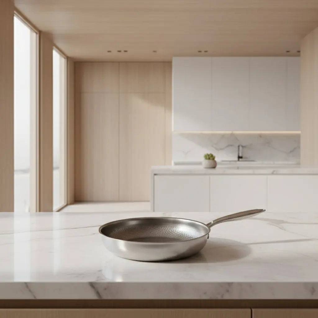 Frying Pan Titanium-Coated Nonstick & Hand-Hammered