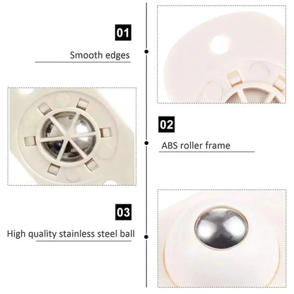 Furniture Glides Self-Adhesive 360 Degree Set of 8