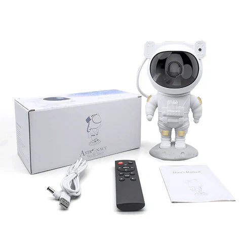 Galaxy Projector Astronaut Helmet 6-Color Rotating Remote & Timer