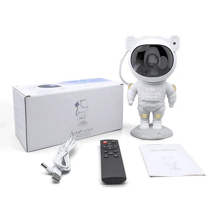 Galaxy Projector Astronaut Helmet 6-Color Rotating Remote & Timer