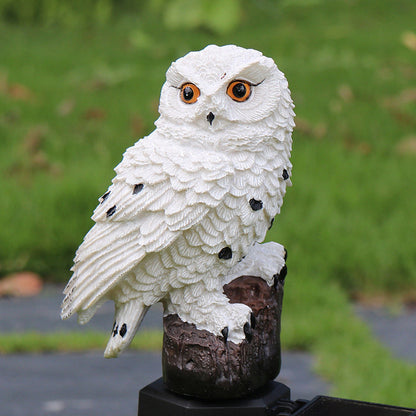 Garden Figurine Solar LED Auto Dusk-On Weather-Resistant Resin